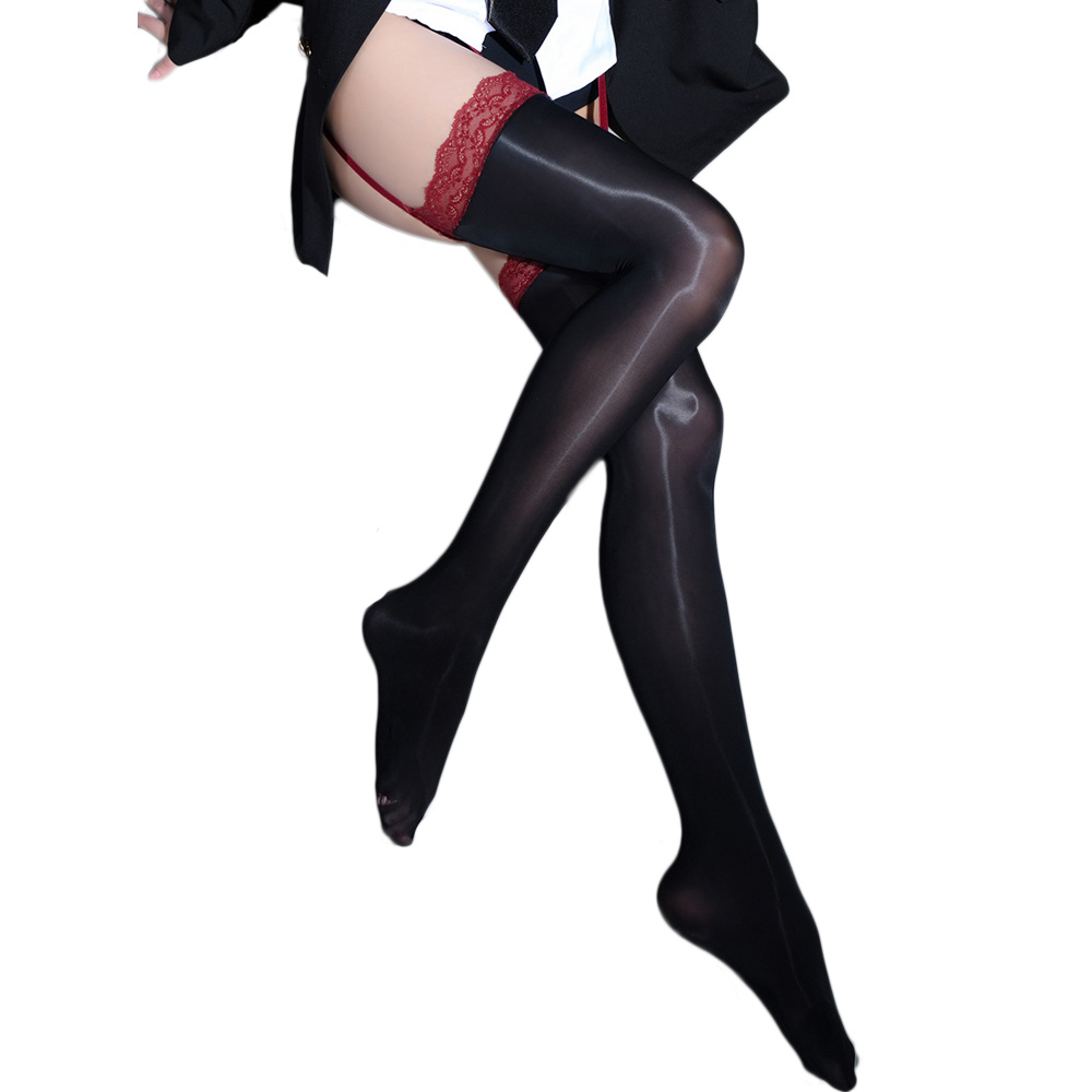 Patchwork Oil Glossy Shiny Pan - Tights Pantyhose Sheer avis et prix