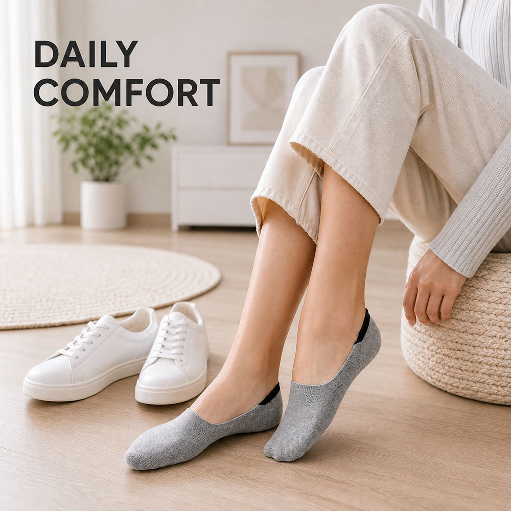 6 Pairs Unisex Cotton No Show  - Invisibility Sock Loafer avis et prix