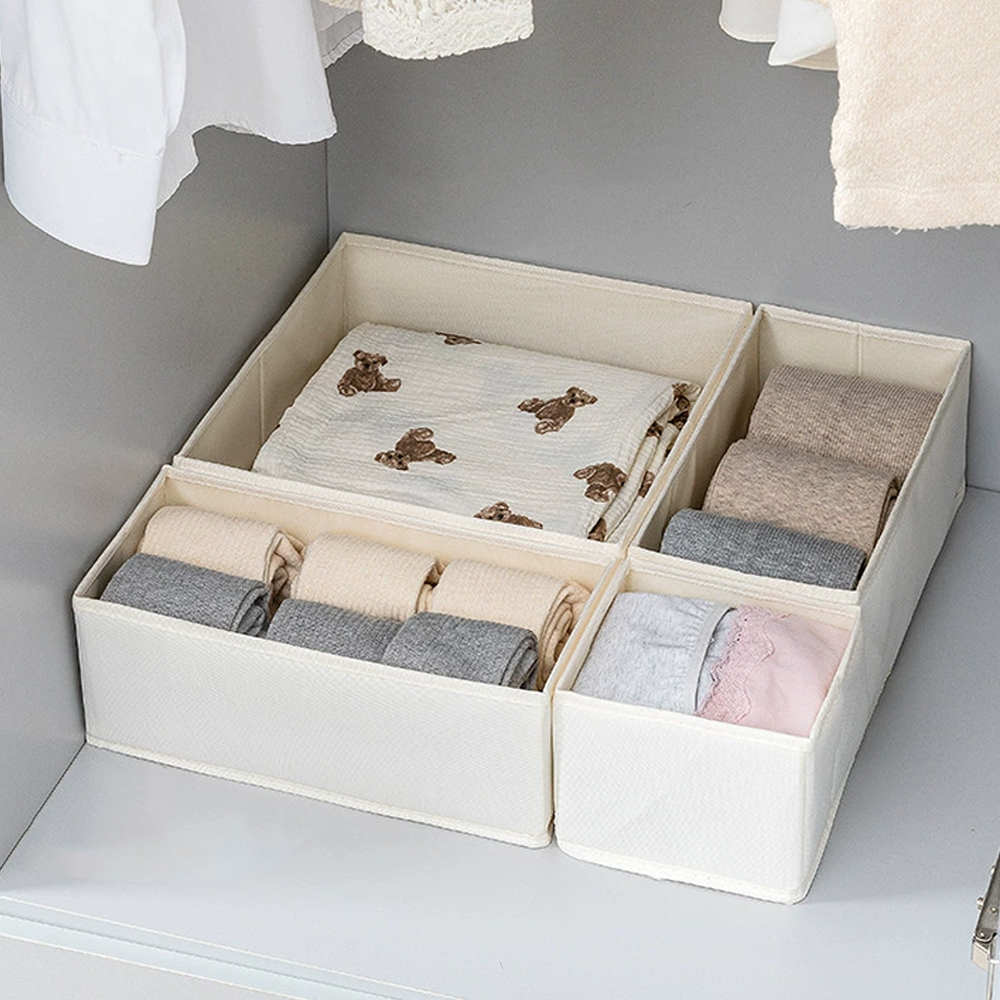 Foldable Cotton Linen Storage  - Sock Organizer Tray avis et prix