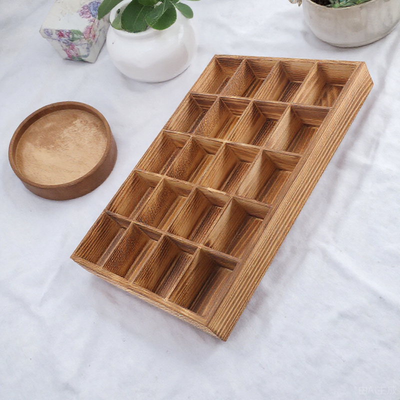 1pc 20-Compartment Wooden Unde - Sock Organizer Tray avis et prix