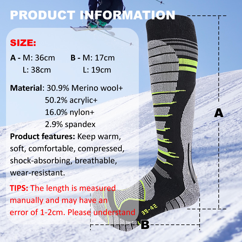 Merino Wool Ski Socks Cold Wea - Thermal Sock Winter avis et prix