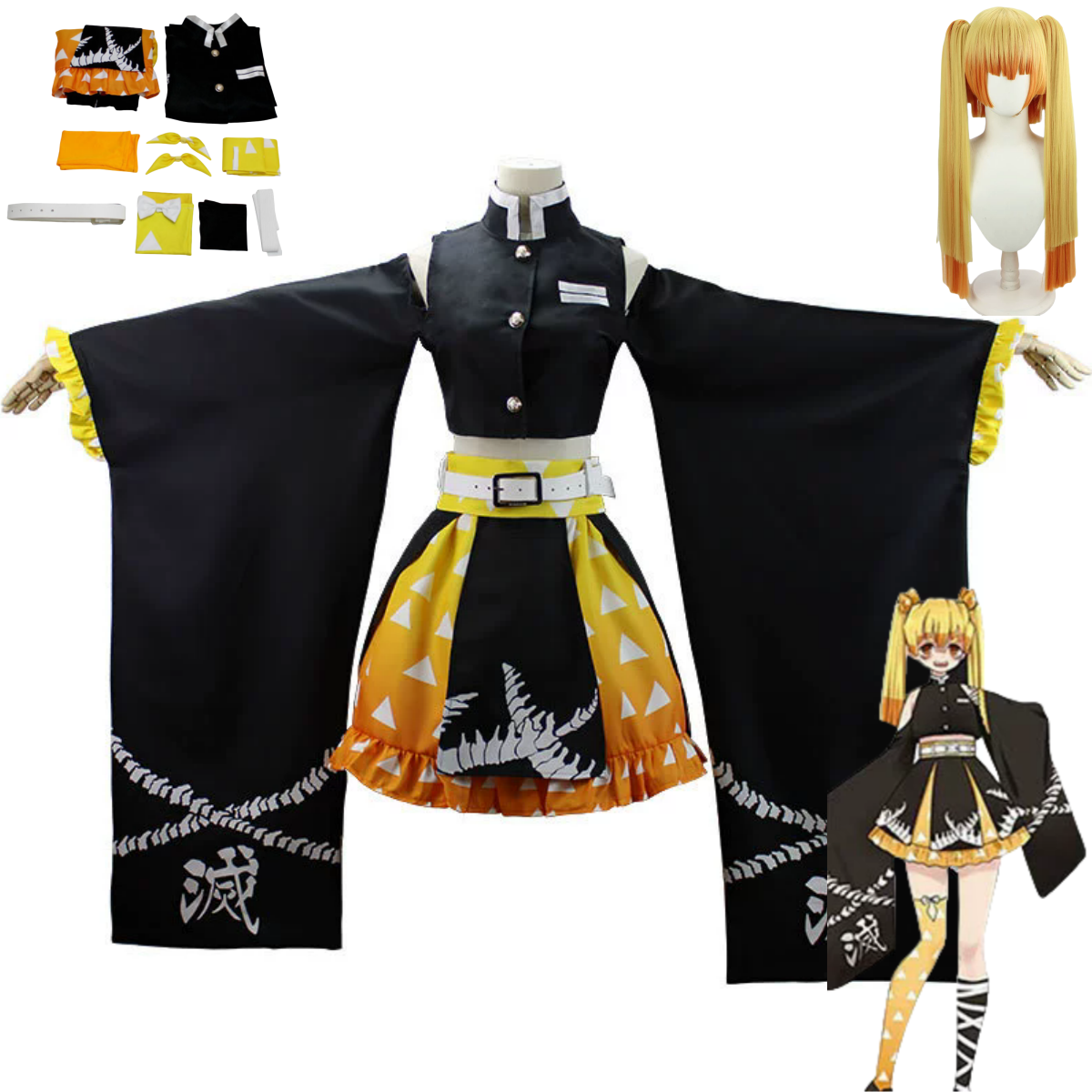 Anime Agatsuma Zenitsu Cosplay - Dress Sock Men avis et prix