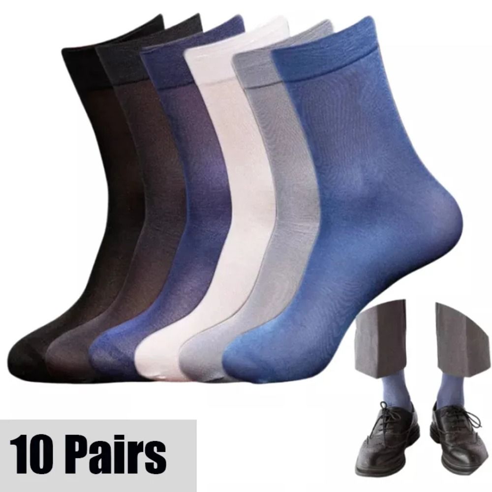 10pairs Casual Breathable Men  - Silk Sock Bamboo avis et prix