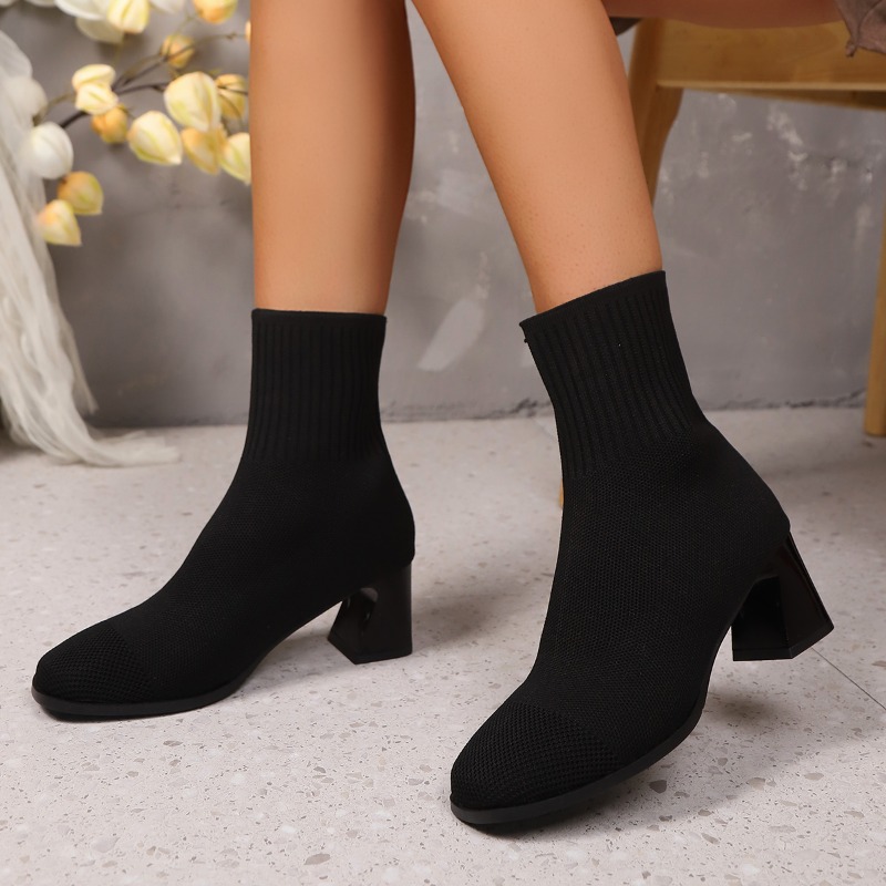 Women's Ankle Boots Knitted He - No Show Sock Women avis et prix