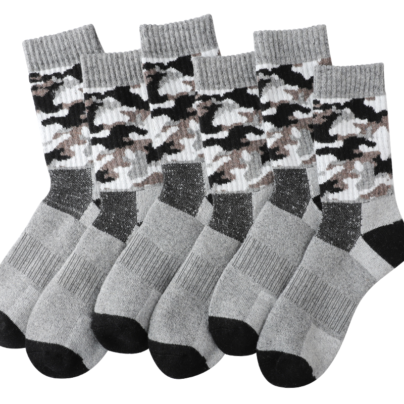 4Pairs Thick Gray Camouflage S - Wool Hiking Sock avis et prix