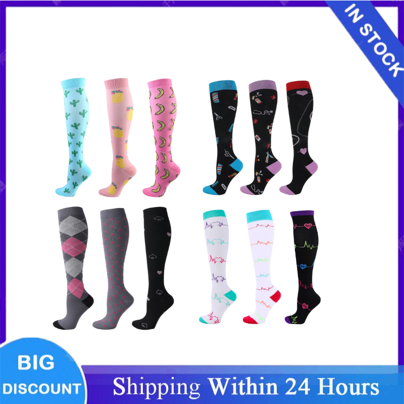 3 Pairs/Packs Multiple Styles  - Cotton Crew Sock Pack avis et prix