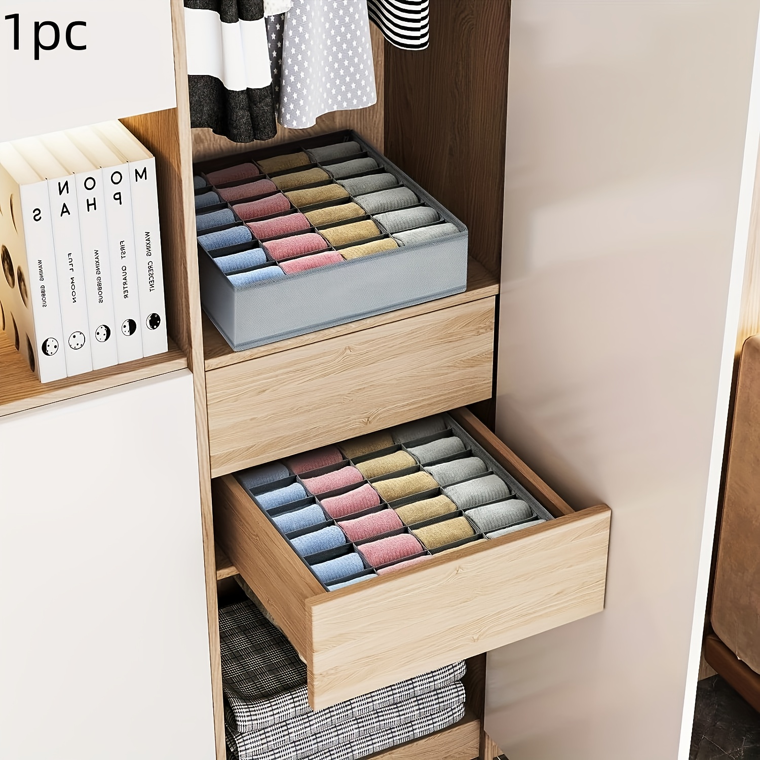 24-Compartment Fabric Drawer O - Sock Organizer Tray avis et prix