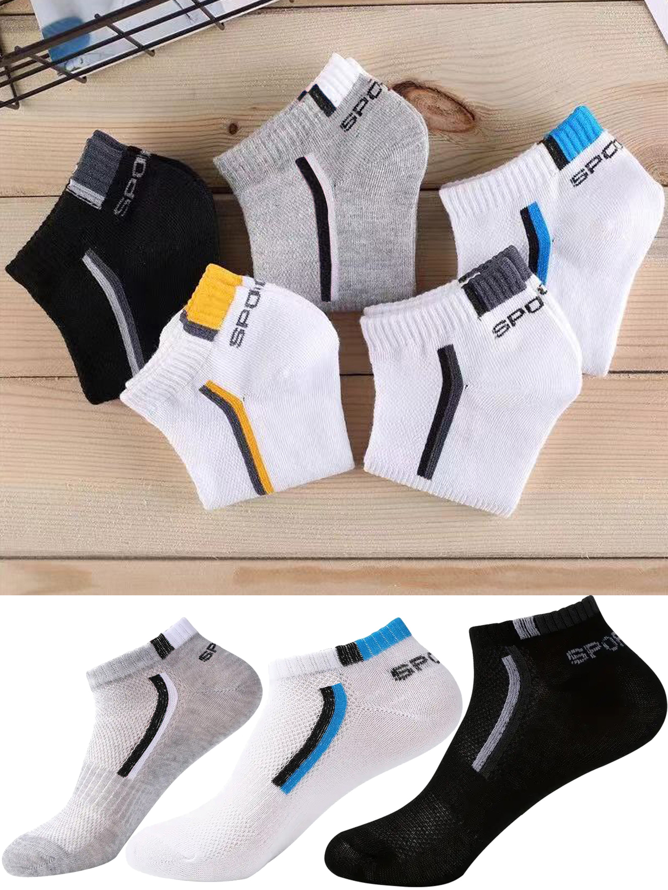 5/40 Pairs Mens Ankle Boat Soc - Ankle Sock Low Cut avis et prix