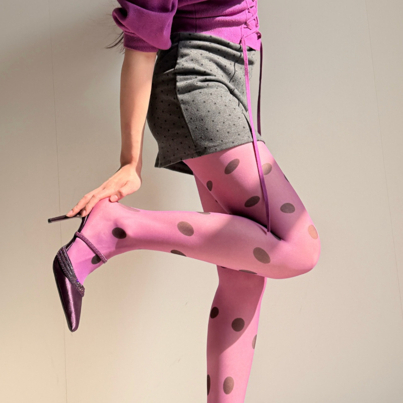 Retro Polka Dot Sheer Tights f - Tights Pantyhose Sheer avis et prix