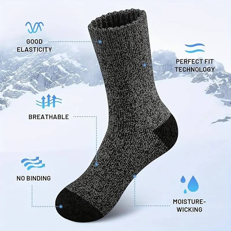 5 Pairs Merino Wool Socks For  - Wool Hiking Sock avis et prix