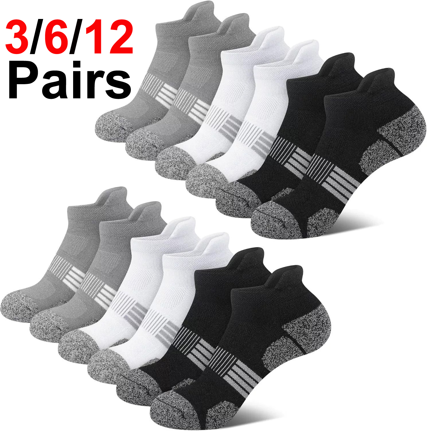 Men's Ankle Socks 6/12 Pairs B - Ankle Sock Low Cut avis et prix