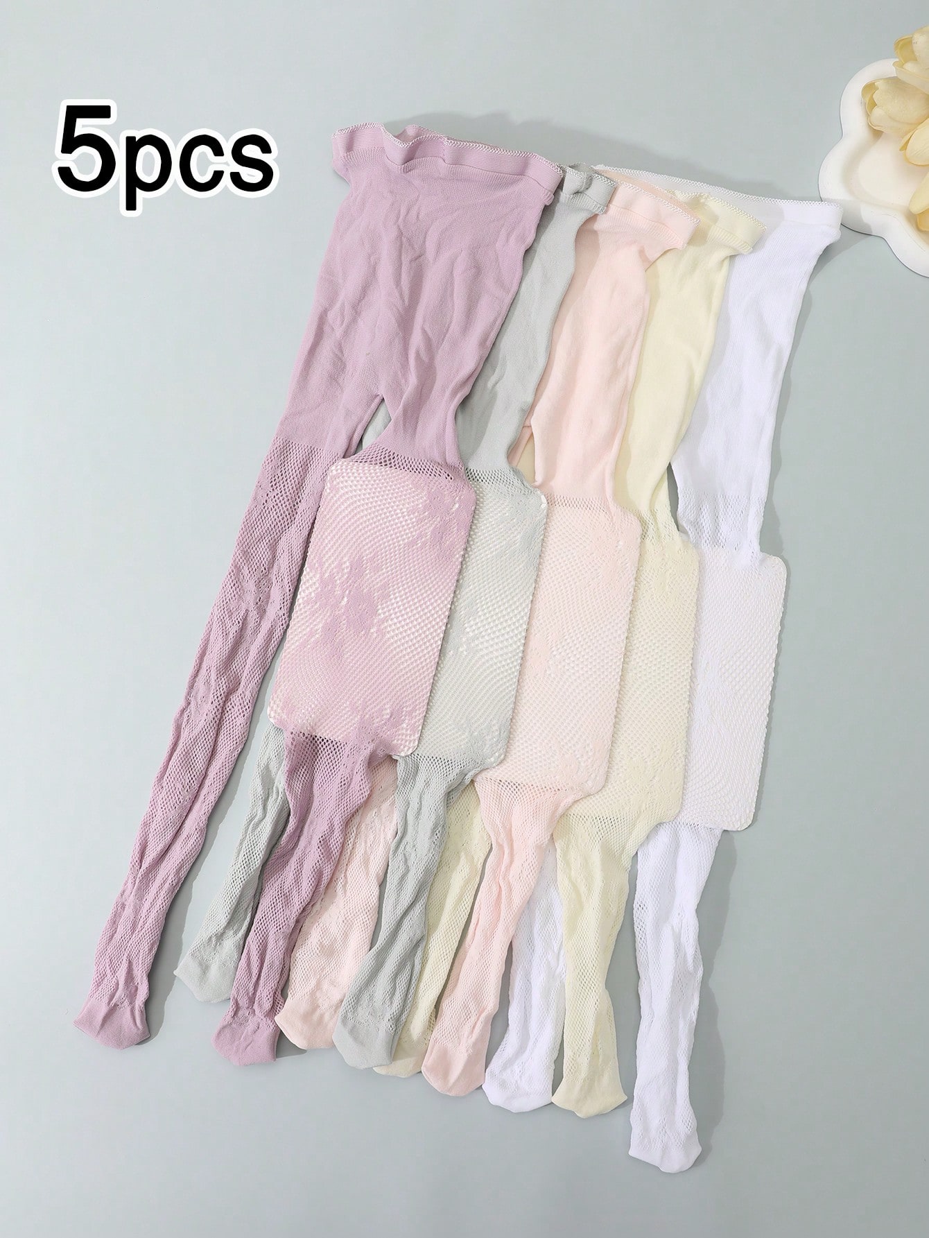 5Pcs Kids Hollow Lace Sheer Me - Tights Pantyhose Sheer avis et prix