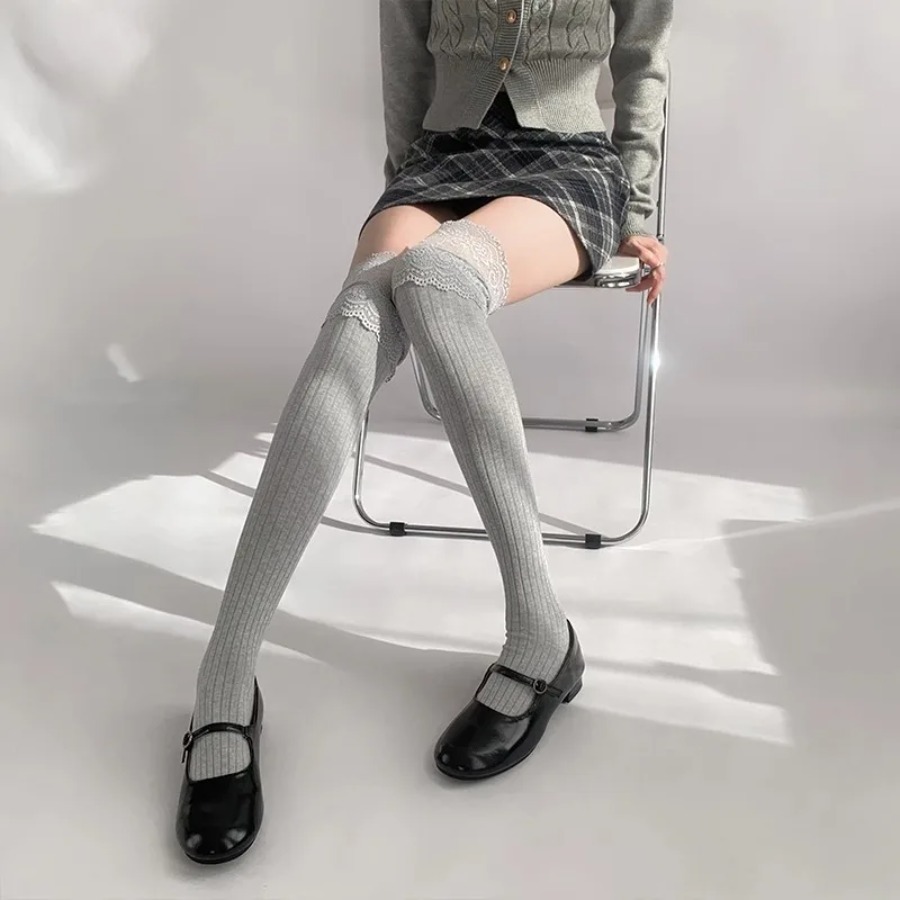 Soft Cotton Thigh High Socks,  - Boot Sock Slouchy avis et prix