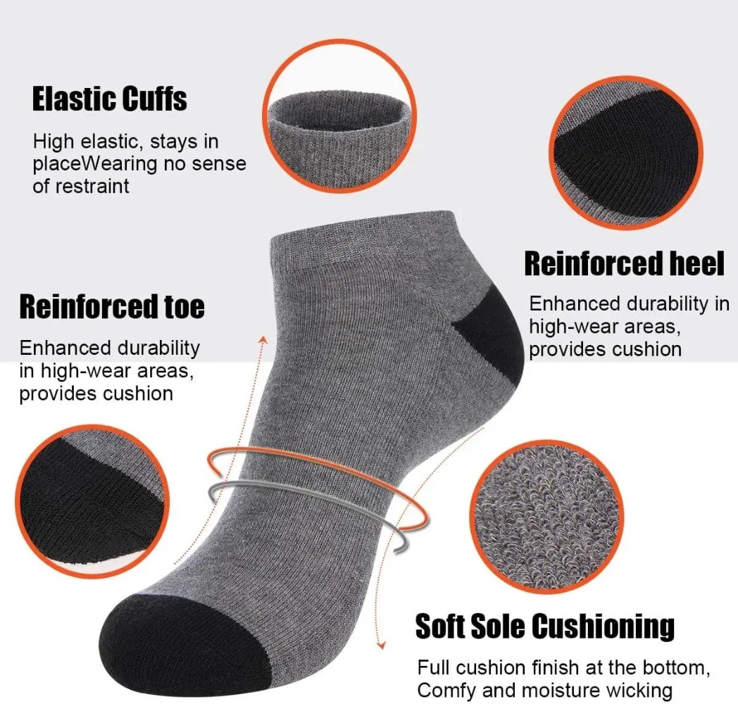 1-10Pairs Breathable Mens Summ - Ankle Sock Low Cut avis et prix
