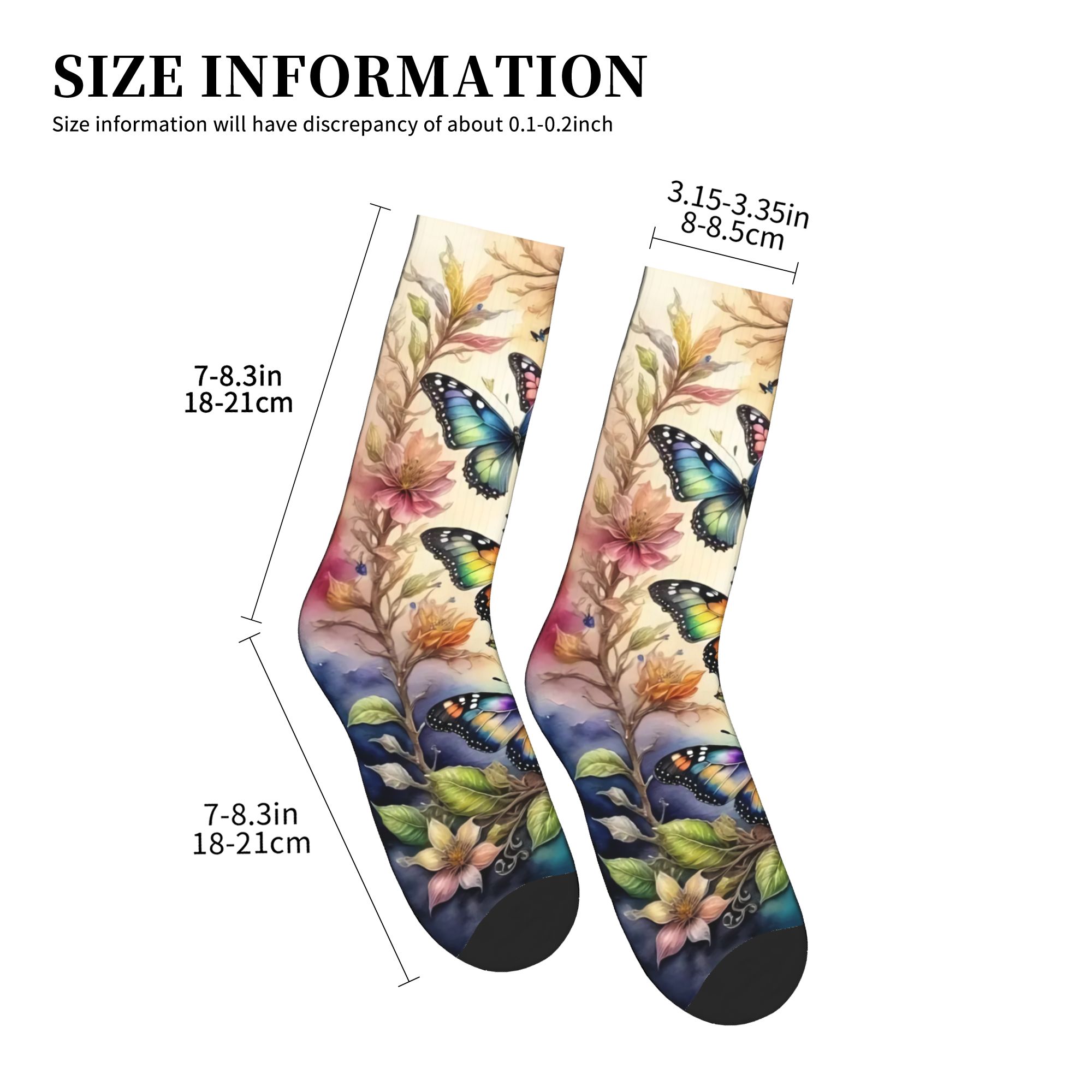 Colorful Butterflies and Flowe - Dress Sock Men avis et prix