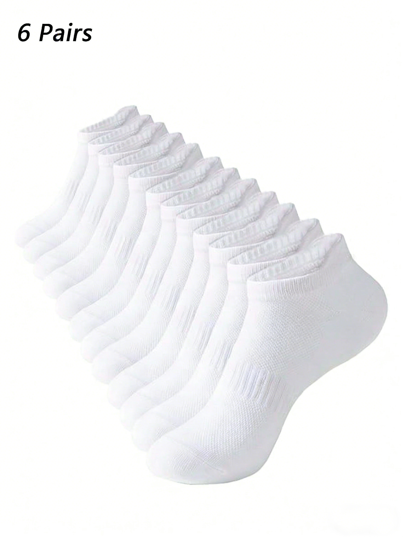 6 Pairs Women Men White Ankle  - No Show Sock Women avis et prix