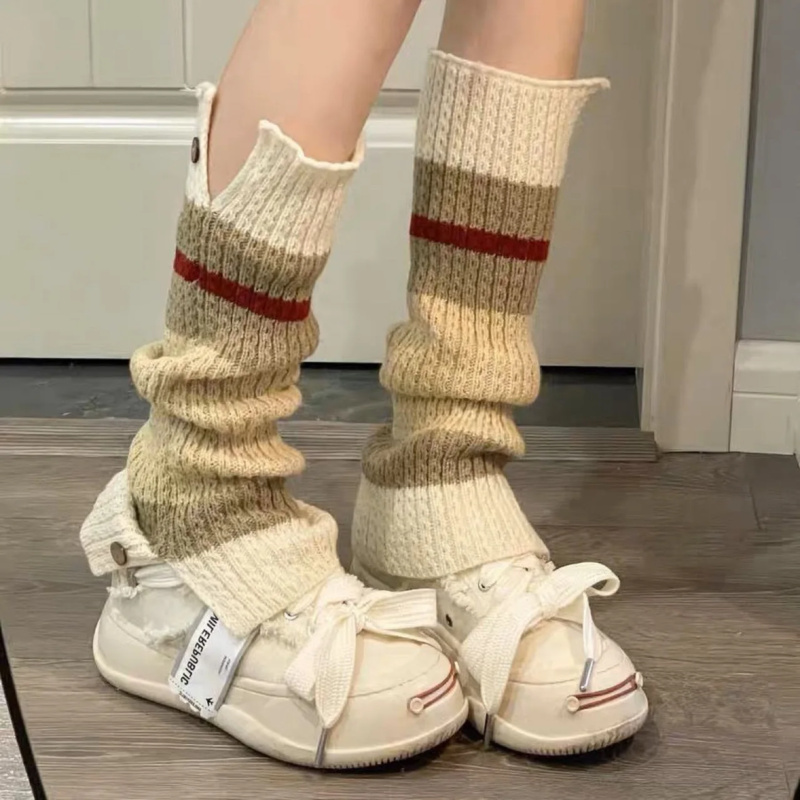 New ​Y2K Knitted Leg Warmers V - Boot Sock Slouchy avis et prix