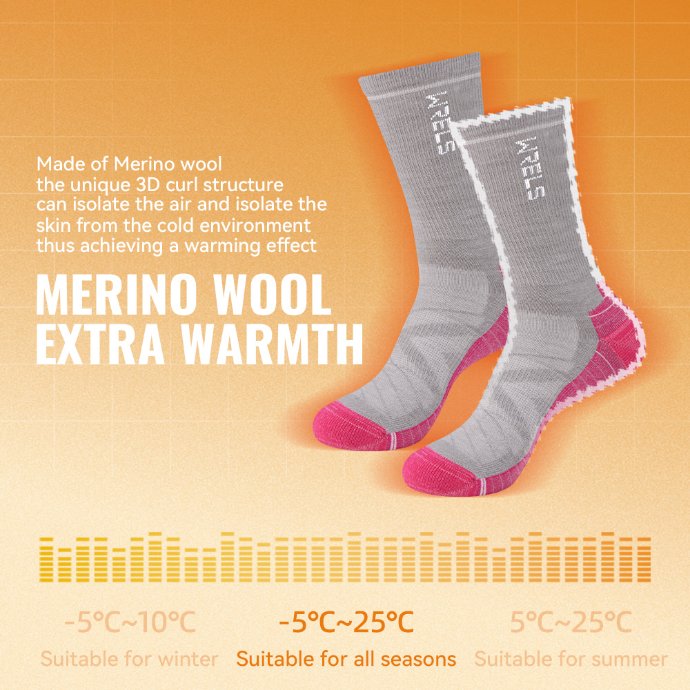 WRELS 1/2/3 Merino Wool Socks  - Wool Hiking Sock avis et prix