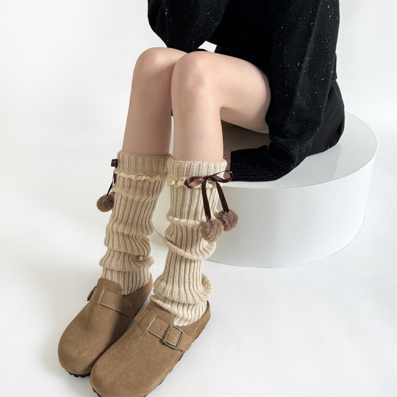 Camel Knit Leg Warmers with Fu - Boot Sock Slouchy avis et prix