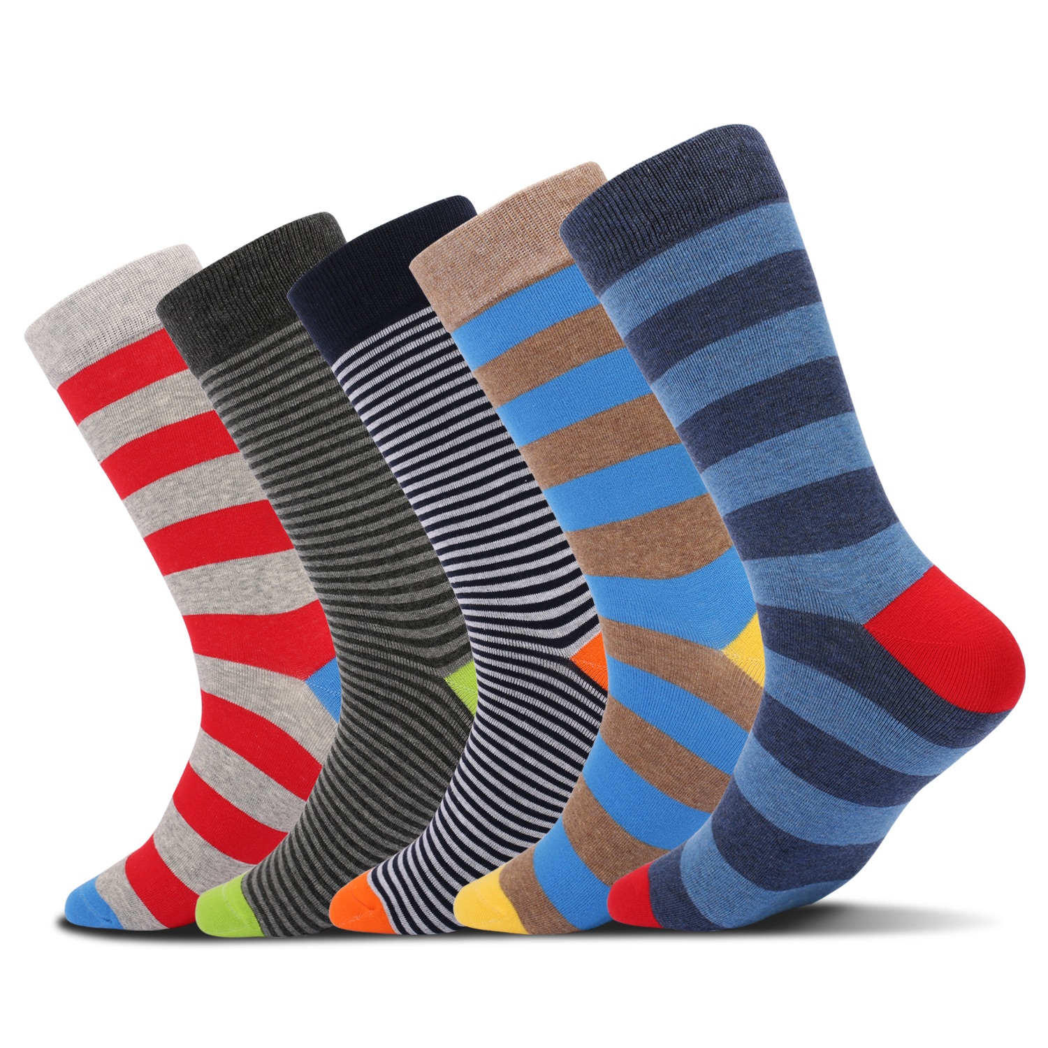 5Pairs Mens Fun Dress Socks, P - Cotton Crew Sock Pack avis et prix