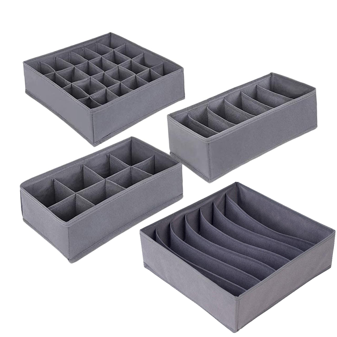 6/7/8/24 Grids Foldable Fabric - Sock Organizer Tray avis et prix