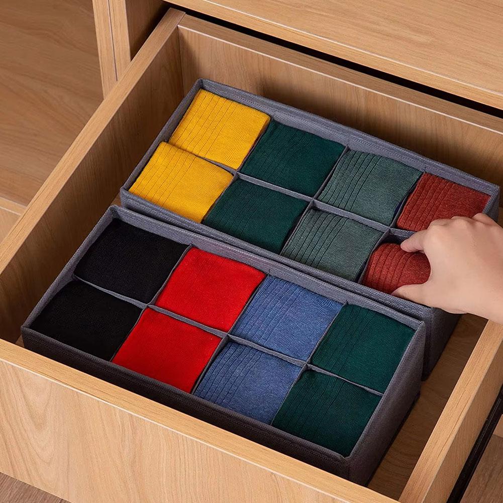 6/7/8/24 Grids Foldable Fabric - Sock Organizer Tray avis et prix
