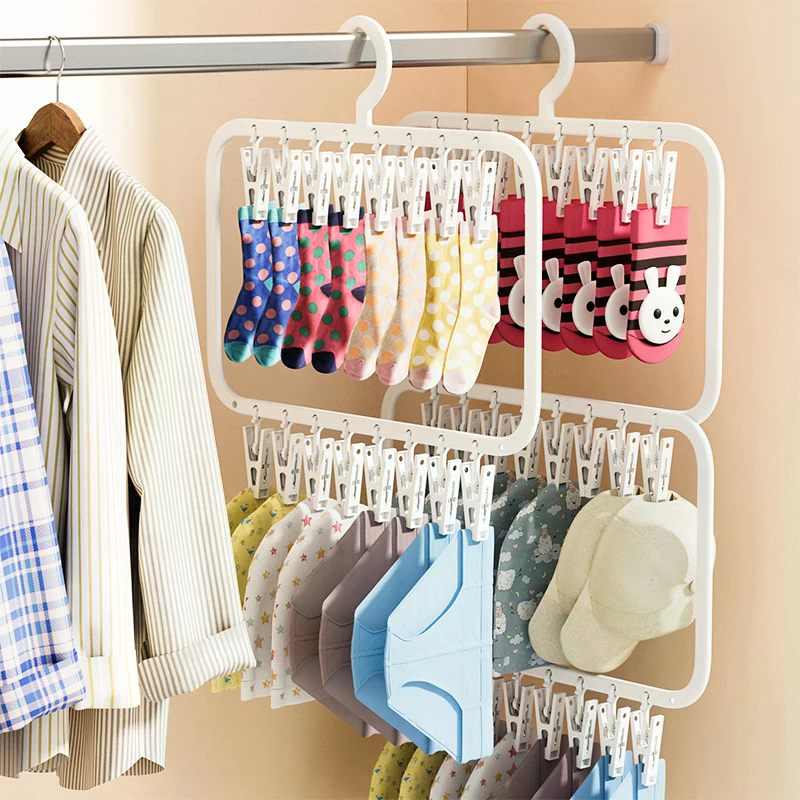 Multi-clip Sock Drying Rack Mu - Sock Organizer Tray avis et prix