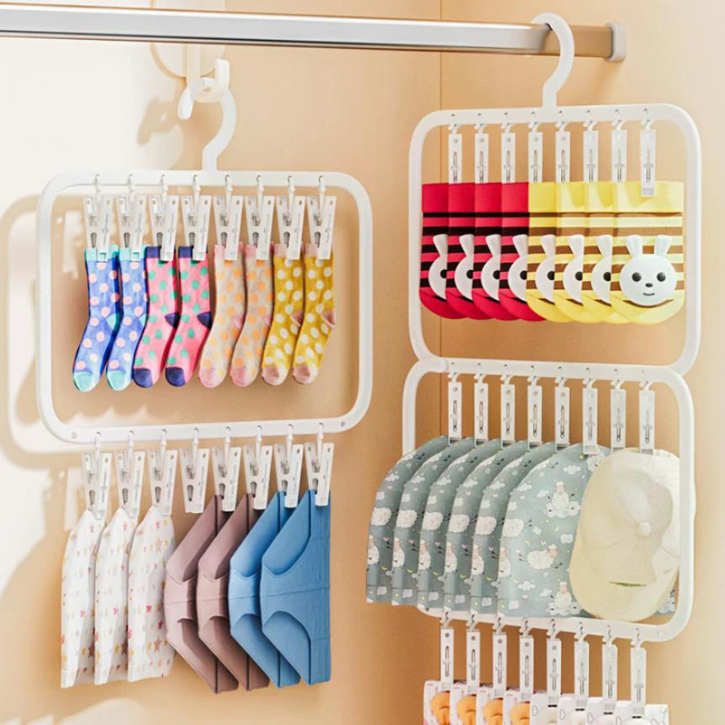 Multi-clip Sock Drying Rack Mu - Sock Organizer Tray avis et prix