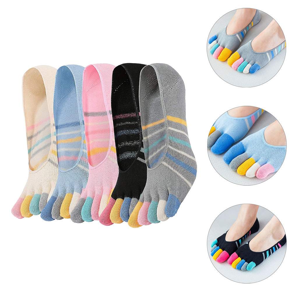 5Pairs Yoga Toe Socks Women In - Invisibility Sock Loafer avis et prix