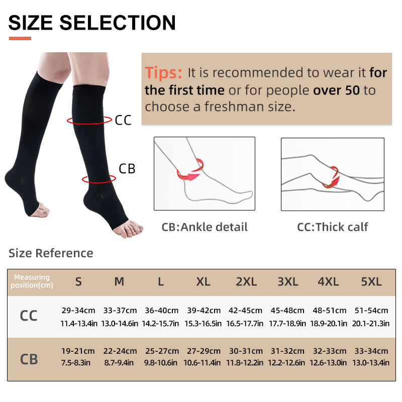 S-5XL 2pcs/Pair Medical Compre - Compression Sleeve Calf avis et prix