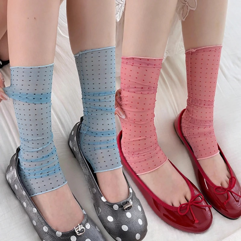 2026 Fashion Polka Dot Lace So - Silk Sock Bamboo avis et prix